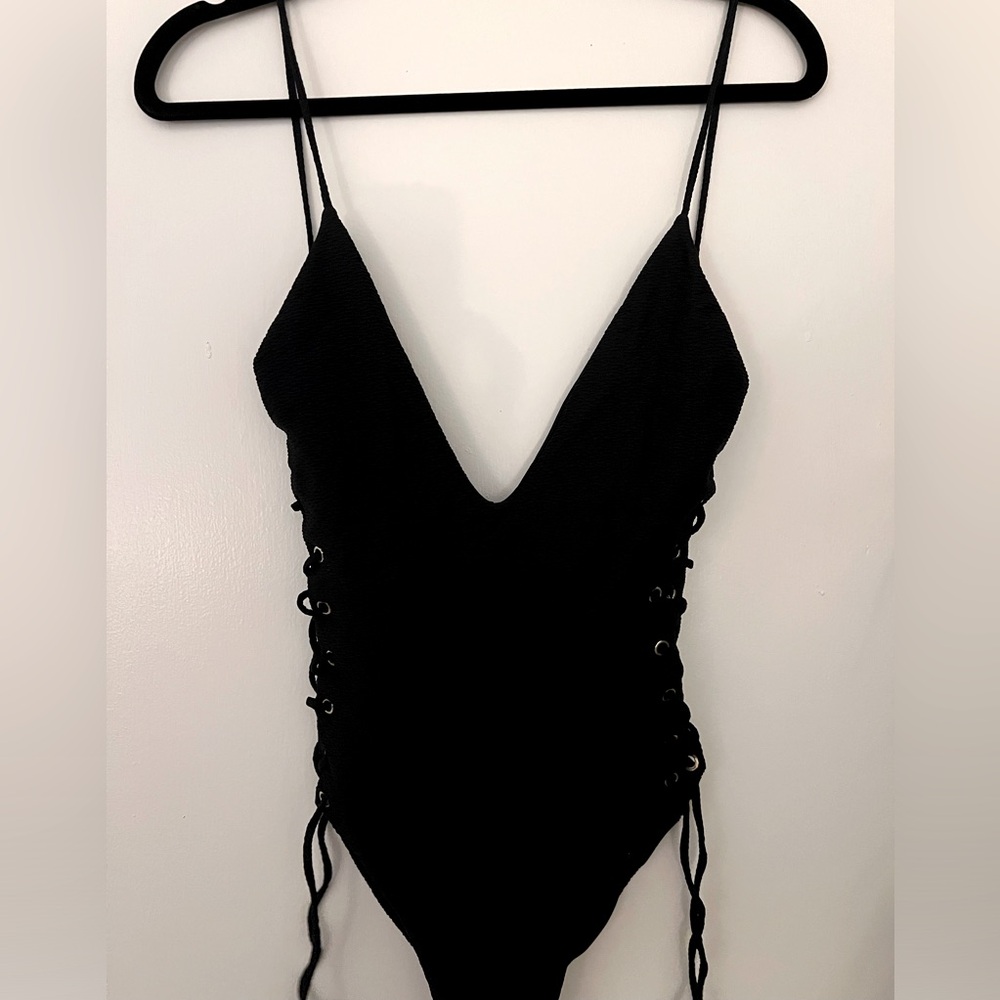 Blue Life Swim cutout one piece